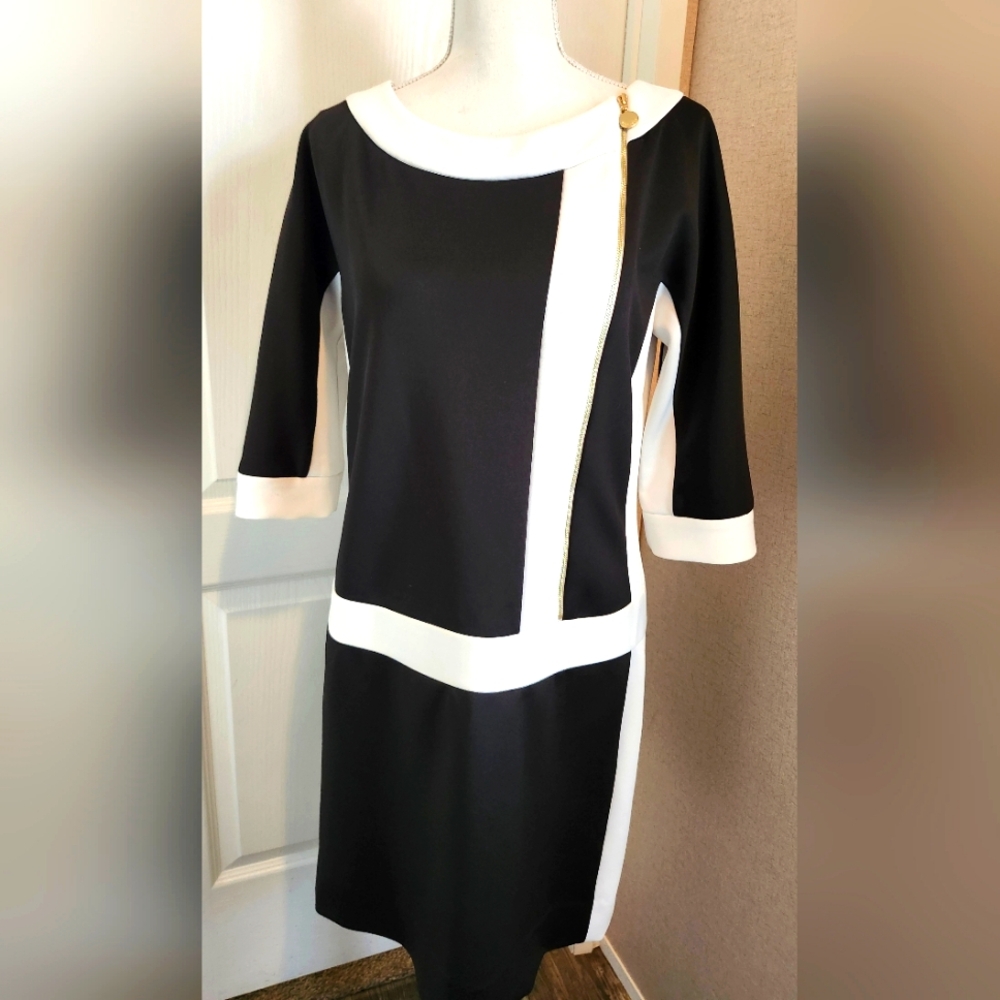 Ellen Tracy black and white dress Size 10